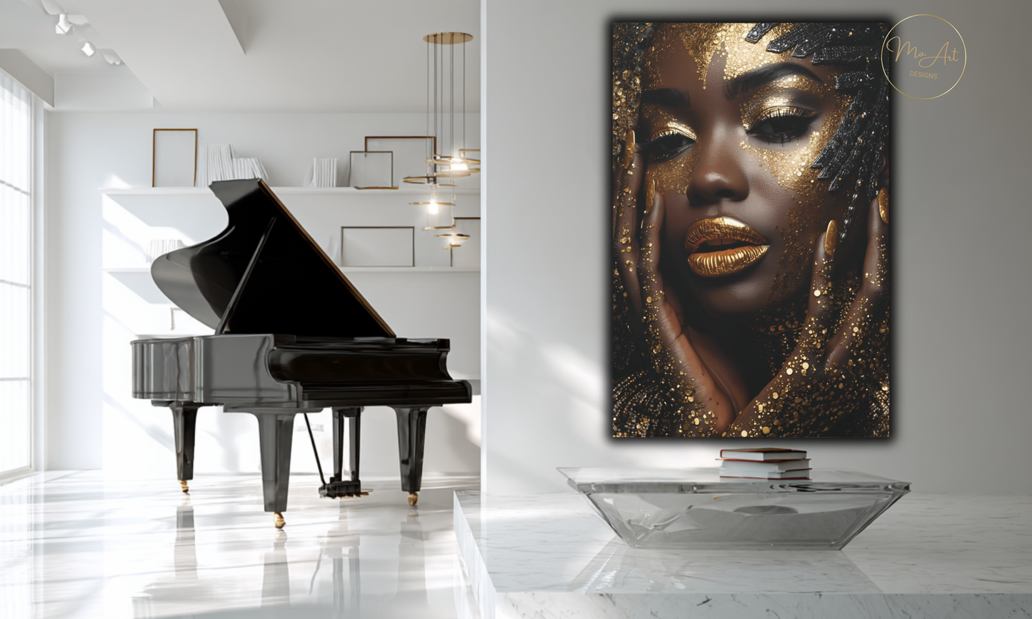 Divine Gold Essence – Canvas Wall Art