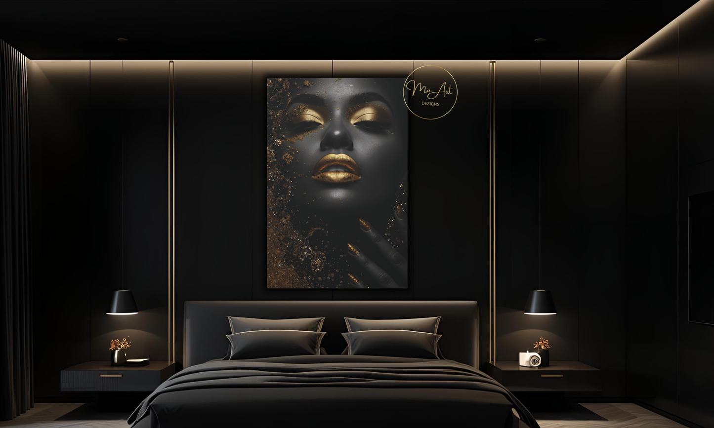 Black & Gold Elegance - Canvas Wall Art