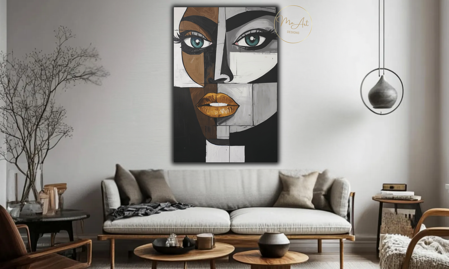 Fragmented Beauty – Abstract Canvas Wall Art