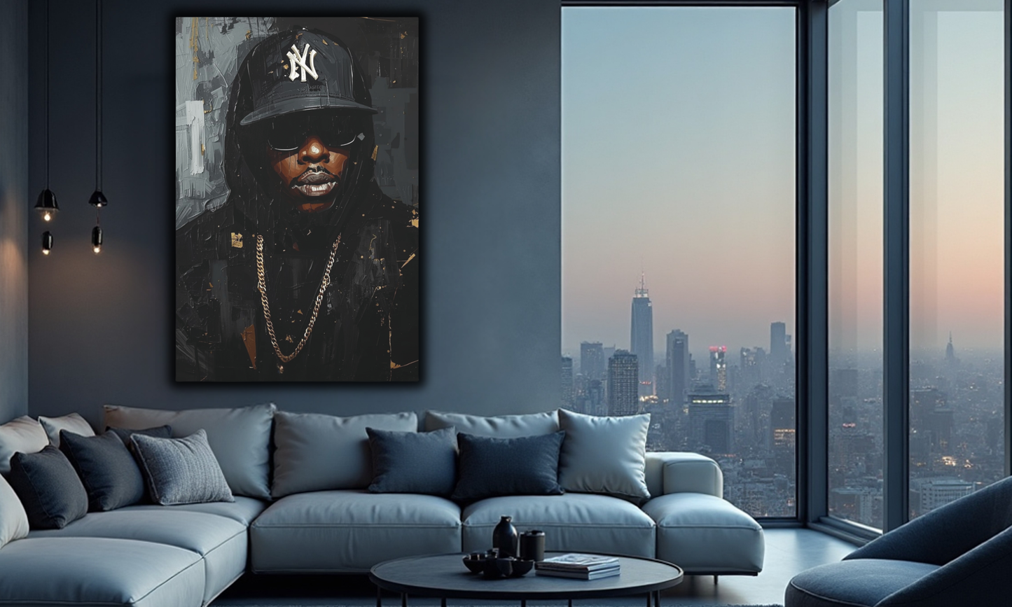 Black Wall Art - NY State of Mind / Canvas Print