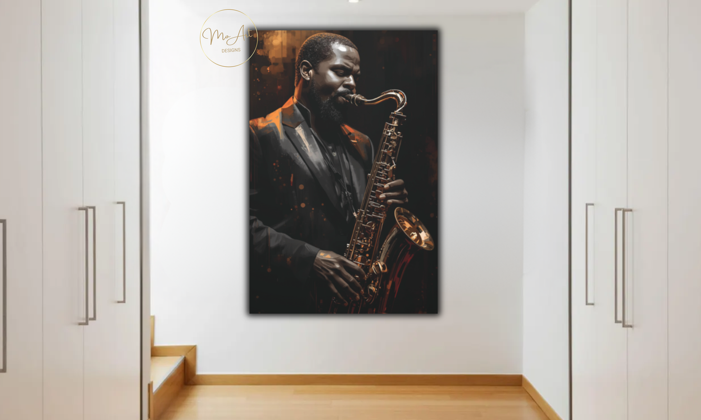 Echoes of Midnight Jazz - Canvas Wall Art