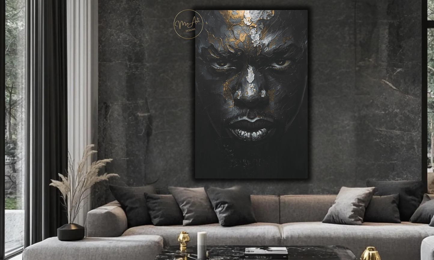 Strong Black Man – Abstract Wall Art / Canvas Print
