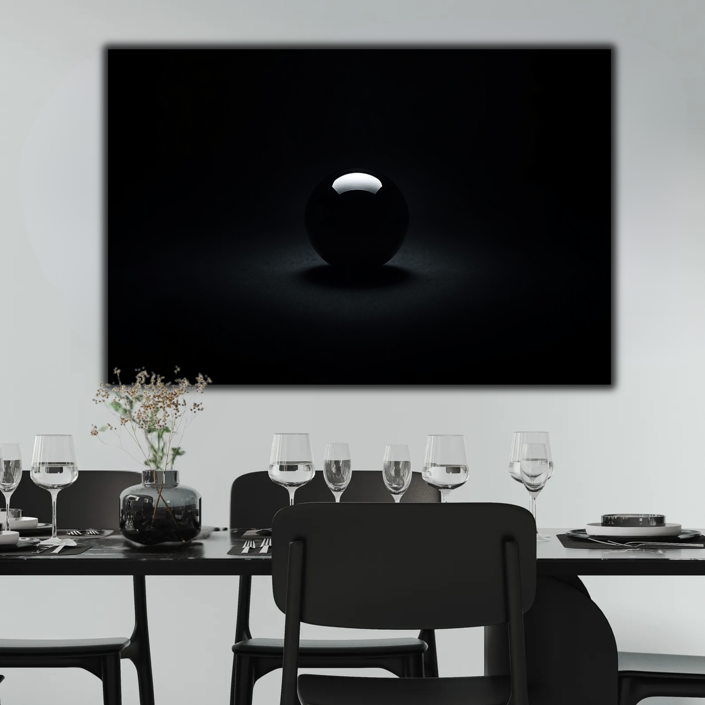 Abstract "Sphere of Silence" Canvas Print | Modern Minimalist Wall Art