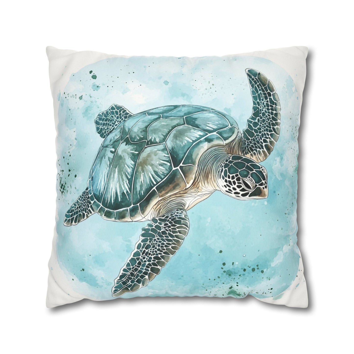 Sea Turtle Faux Suede Pillowcase