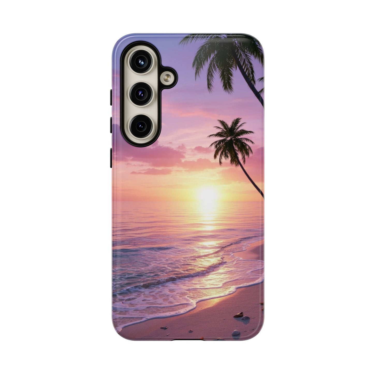 Pink Sunrise over the Ocean - Tough Phone Case - iPhone or Samsung Phones