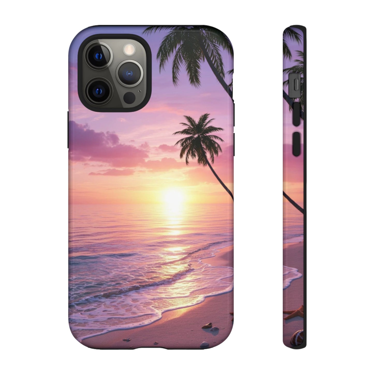 Pink Sunrise over the Ocean - Tough Phone Case - iPhone or Samsung Phones