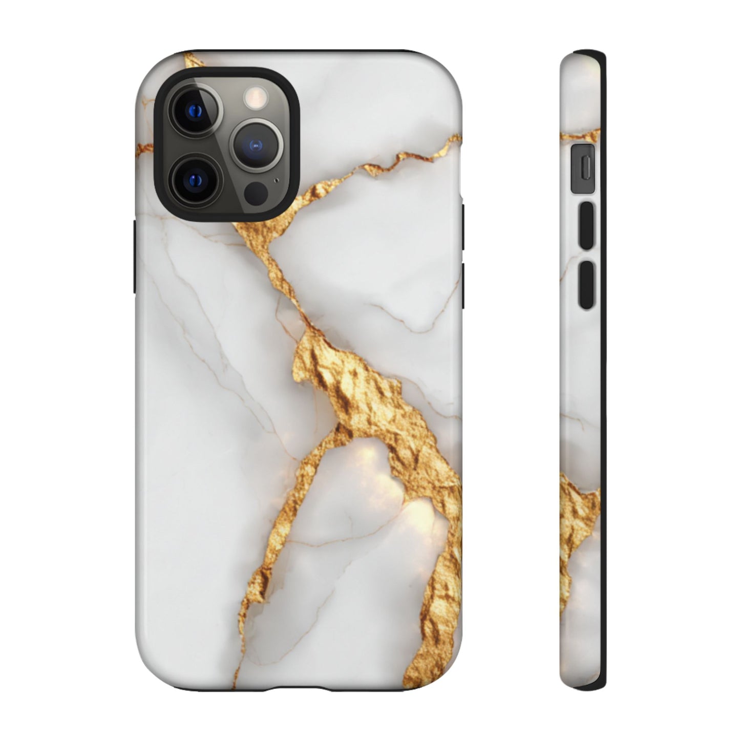 Gold and Marble Design - Tough Phone Case - iPhone or Samsung Phones