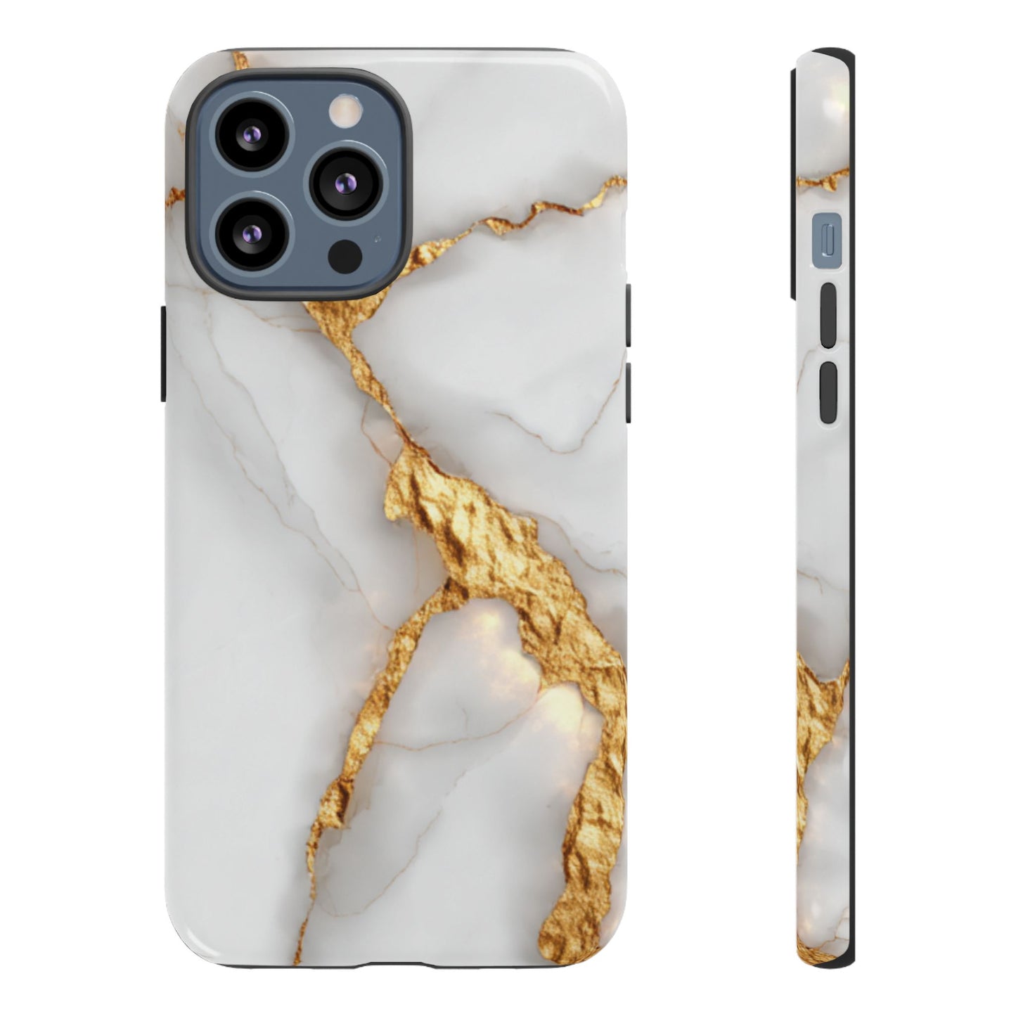 Gold and Marble Design - Tough Phone Case - iPhone or Samsung Phones
