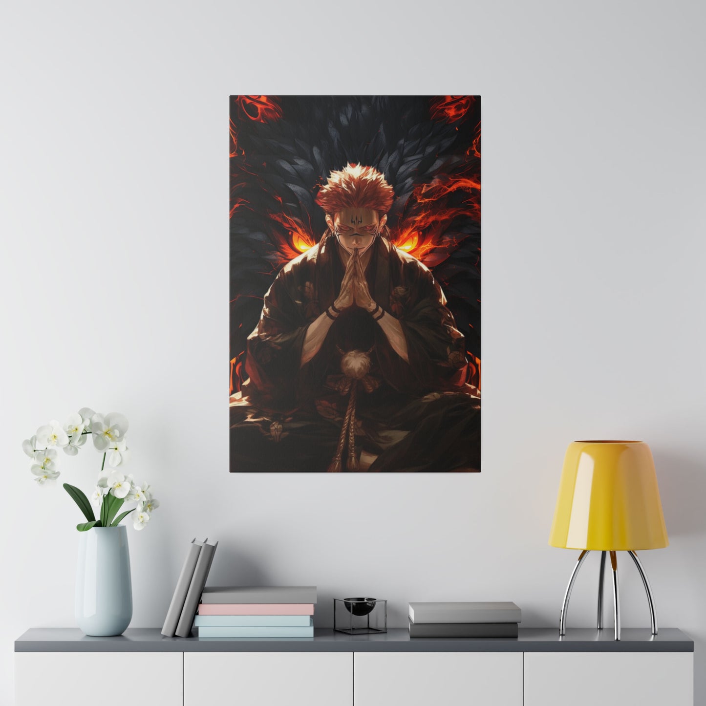 Anime Character with Wolf Spirit - Canvas Wall Art