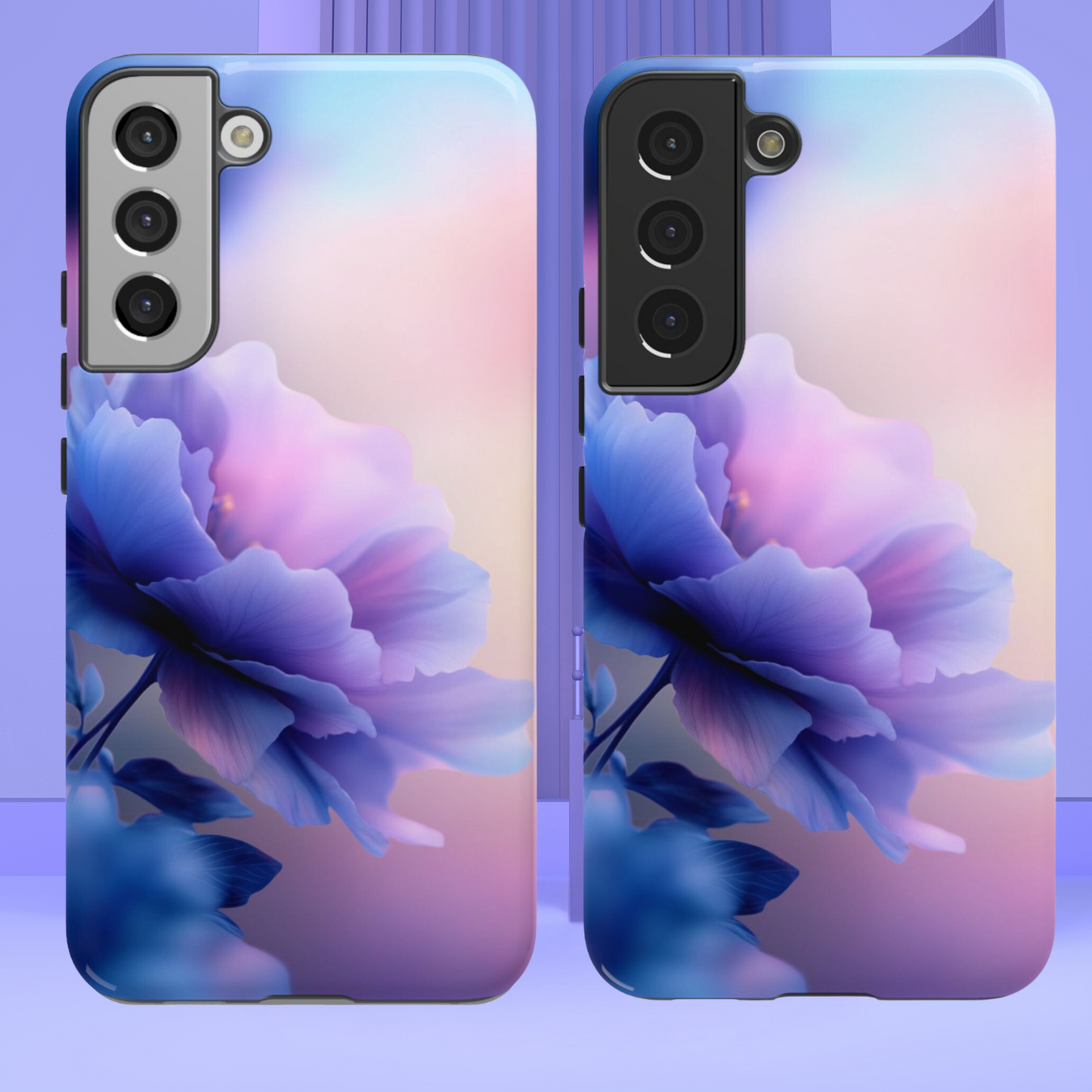 Purple Flower with Sunset - Tough Phone Case