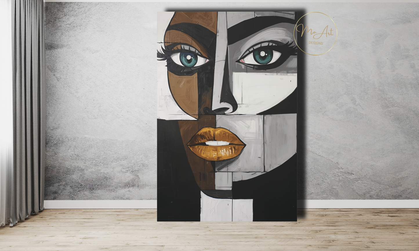 Fragmented Beauty – Abstract Canvas Wall Art