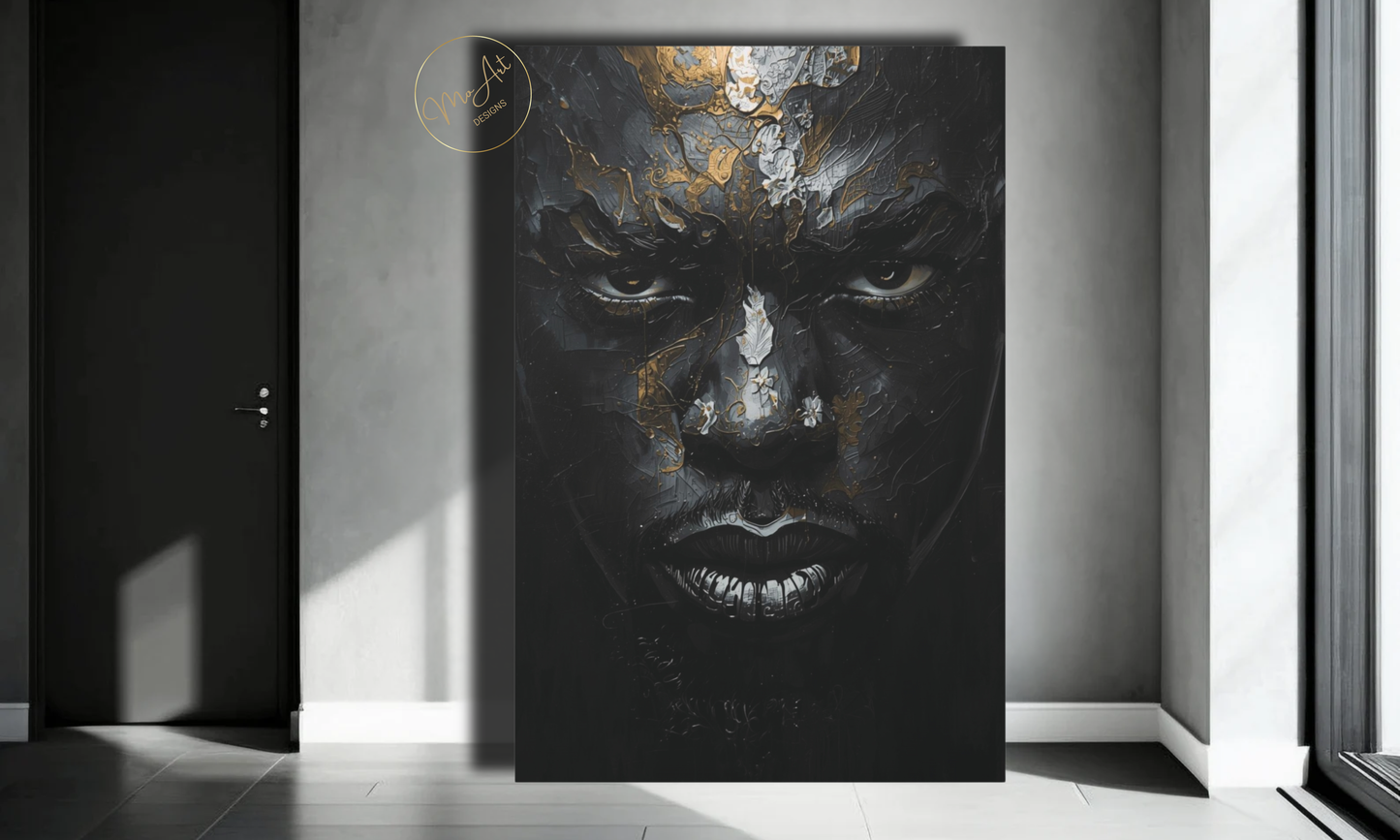 Strong Black Man – Abstract Wall Art / Canvas Print