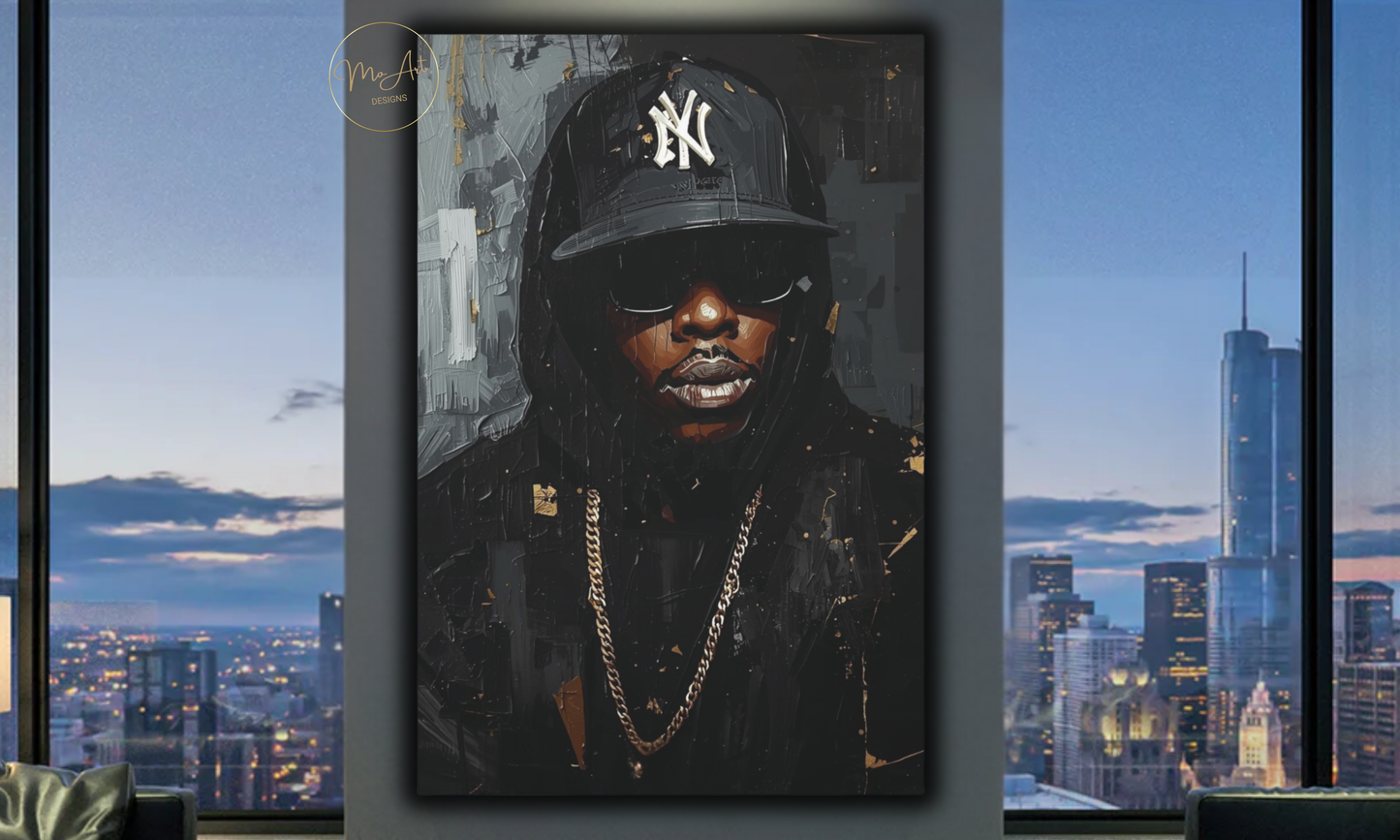 Black Wall Art - NY State of Mind / Canvas Print