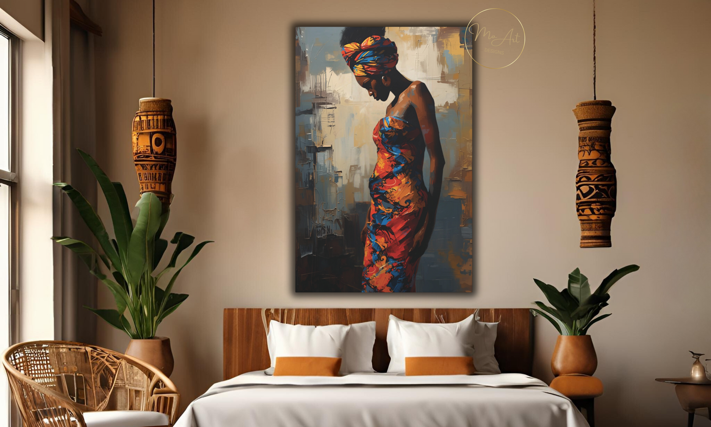 Radiance of Motherhood – Abstract Canvas Wall Art