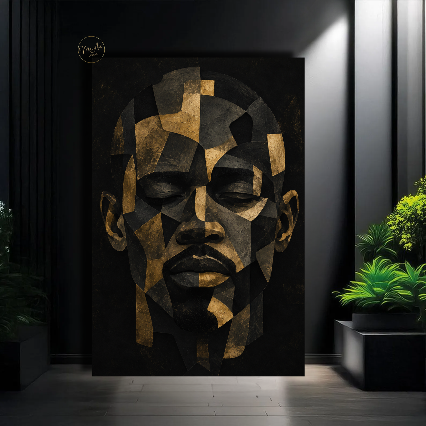 Black Man Wall Art – Pieces of a Man Abstract Afrocentric Canvas Print