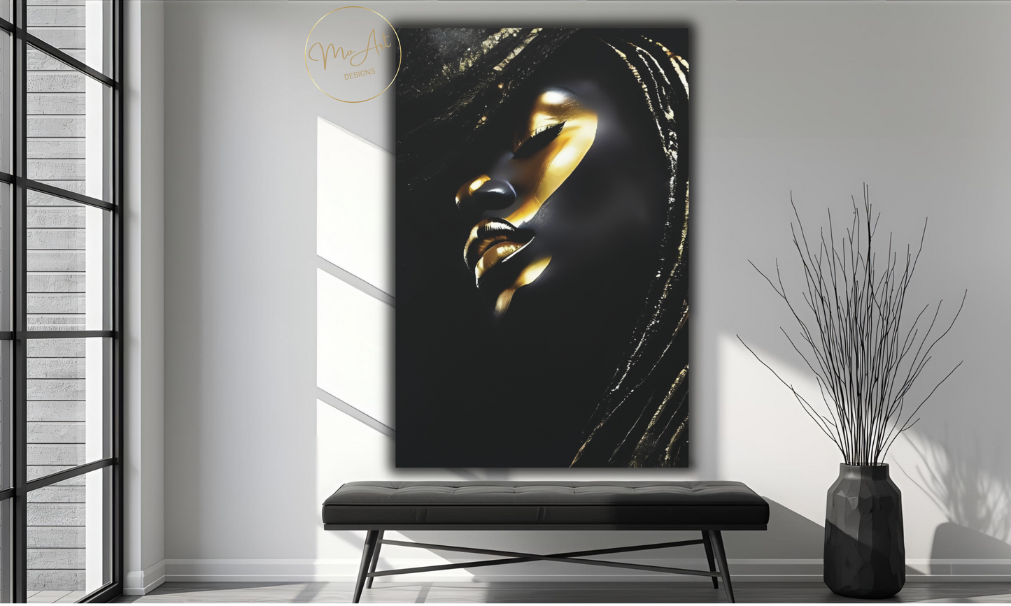 Ebony Glow Luxury Canvas Wall Art