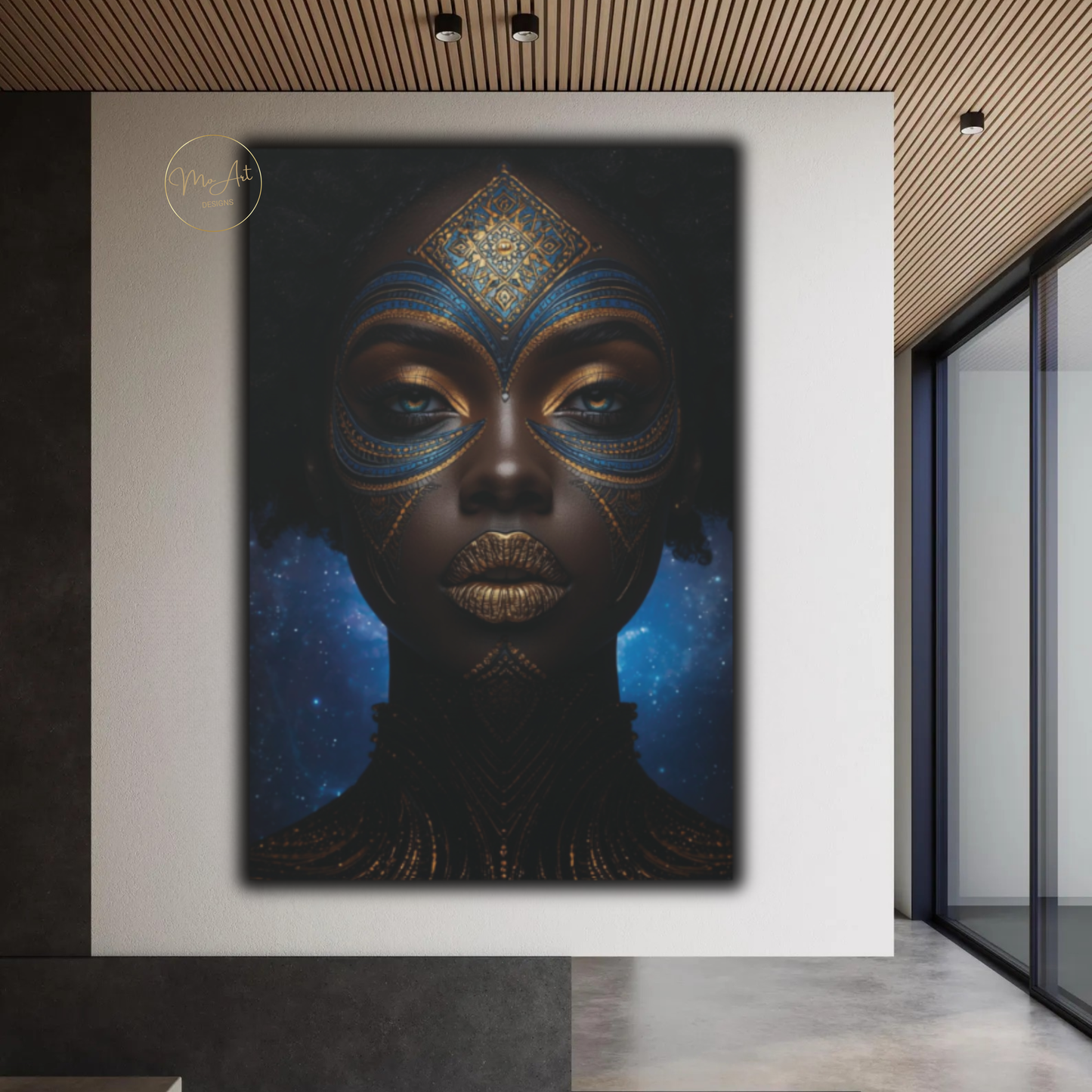 Black Woman Wall Art - Celestial Queen / Canvas Print
