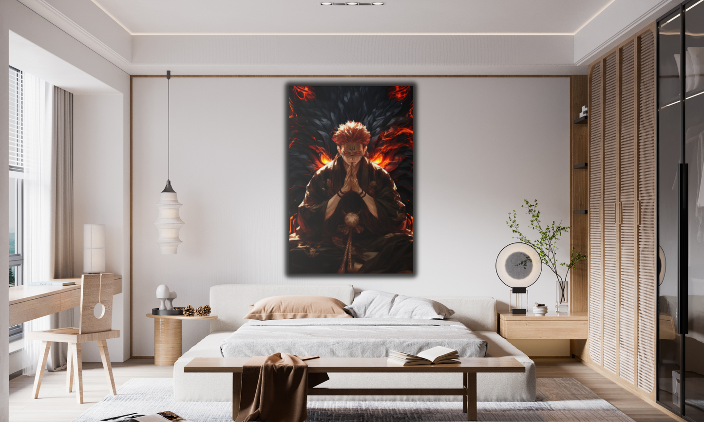 Anime Character with Wolf Spirit - Canvas Wall Art