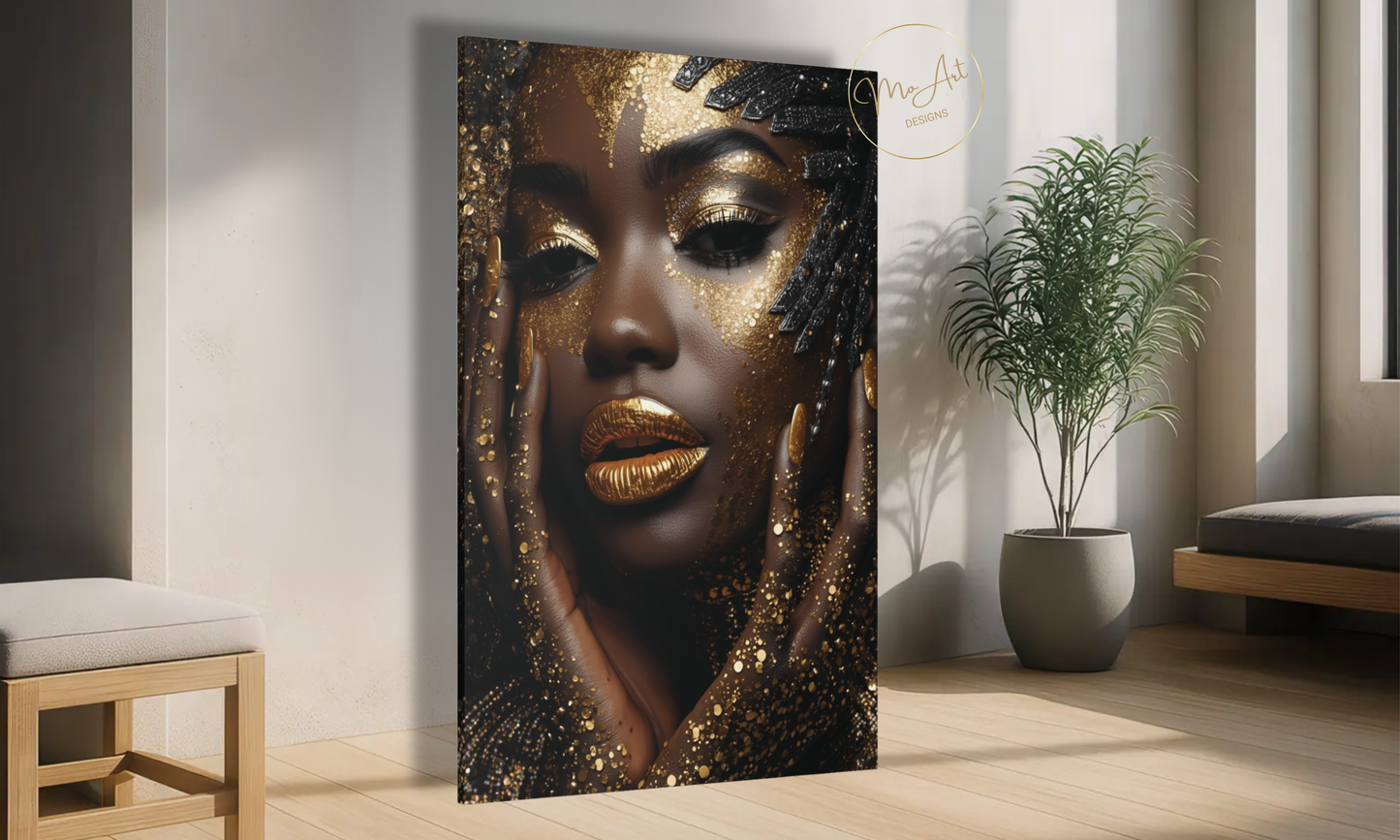Divine Gold Essence – Canvas Wall Art