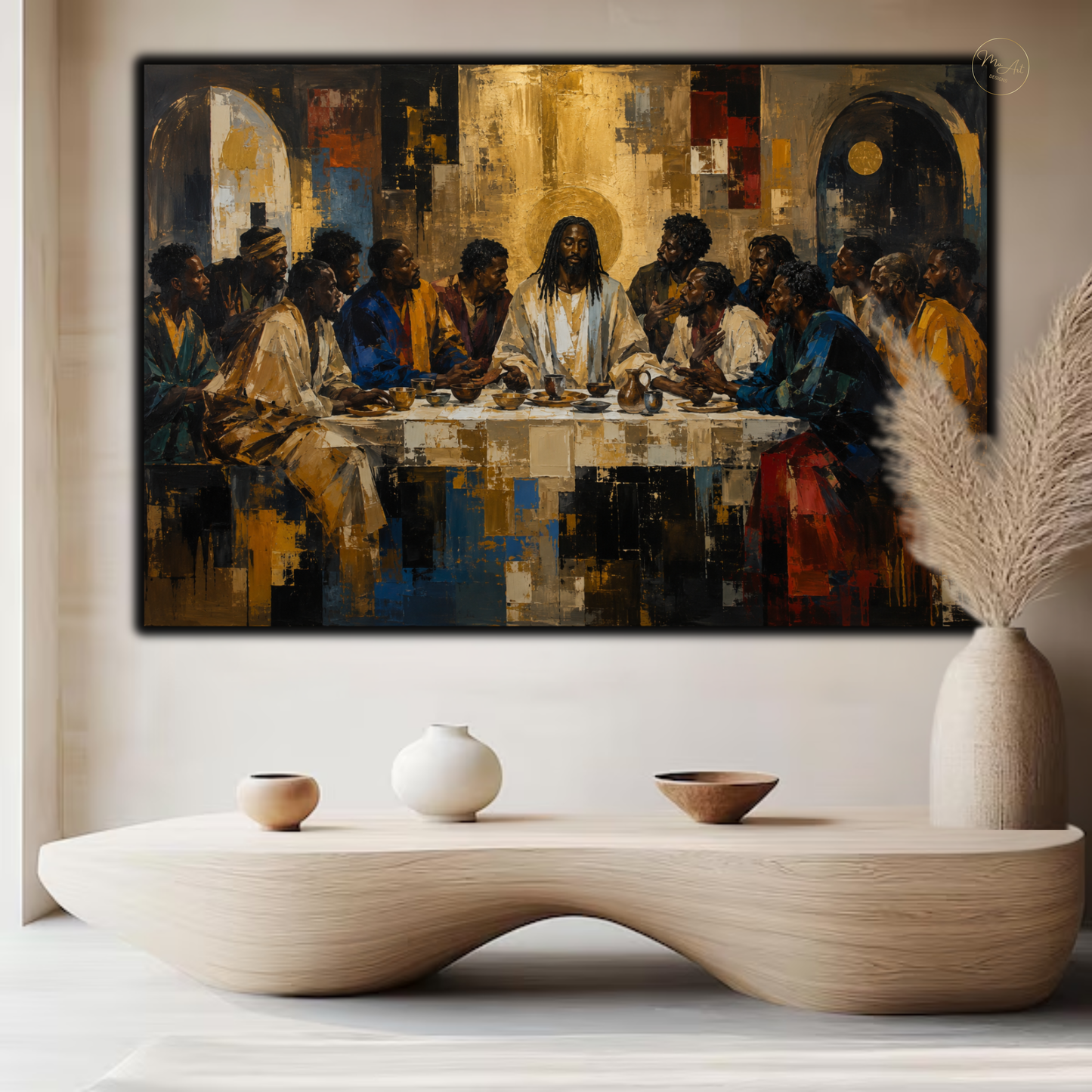 Black Jesus Wall Art - The Last Supper | Abstract Canvas Print