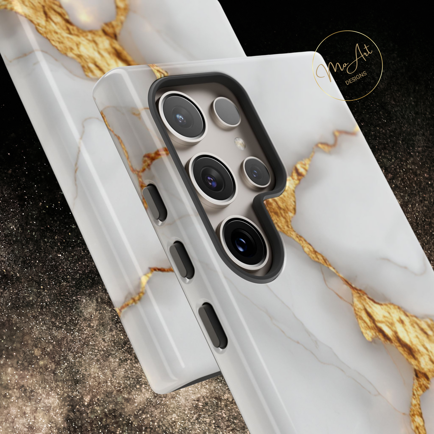 Gold and Marble Design - Tough Phone Case - iPhone or Samsung Phones