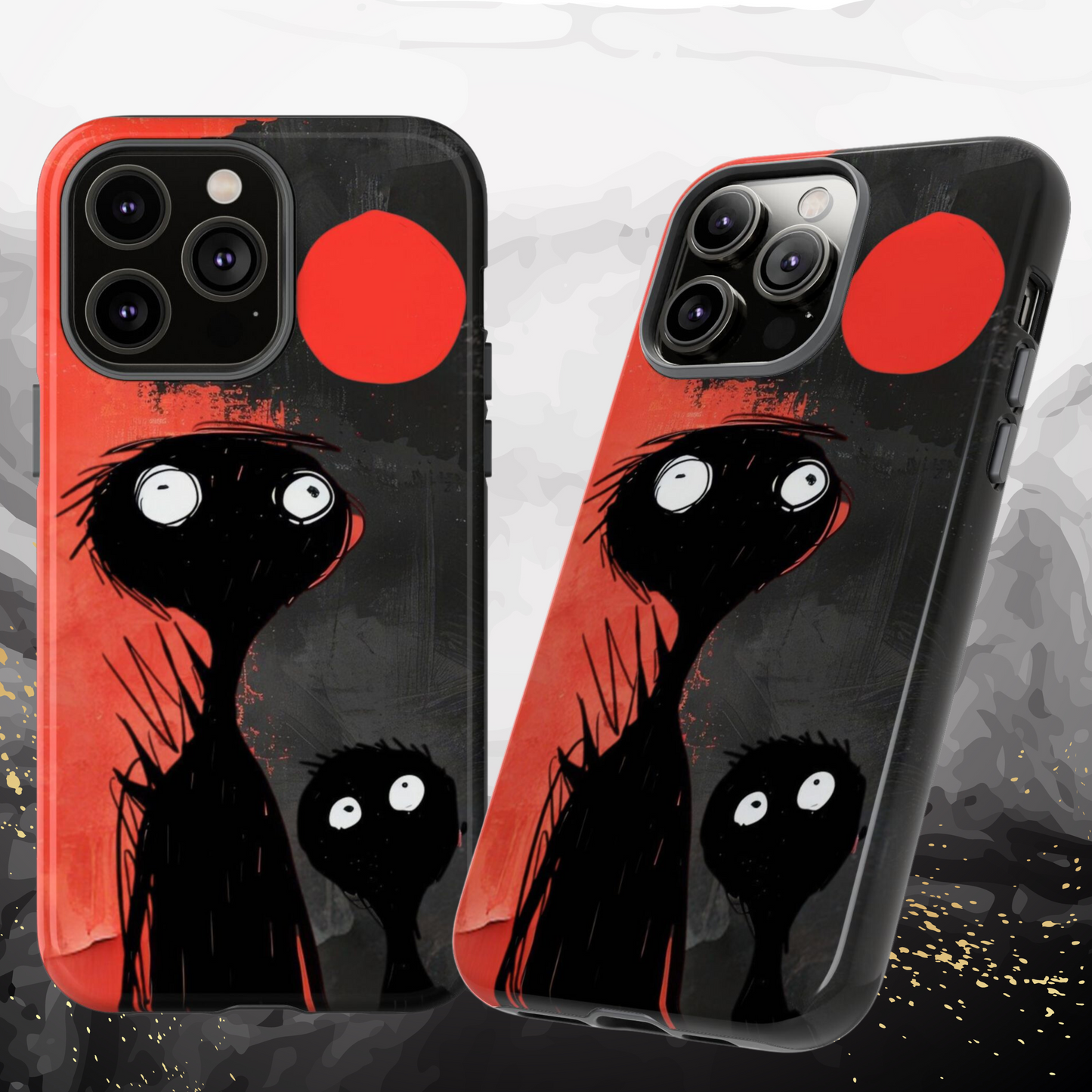 Scary Zombie People Phone Case, Tough Case Protective Smartphone Cover, Hard Shell Case, Unique Phone Accessories, Halloween