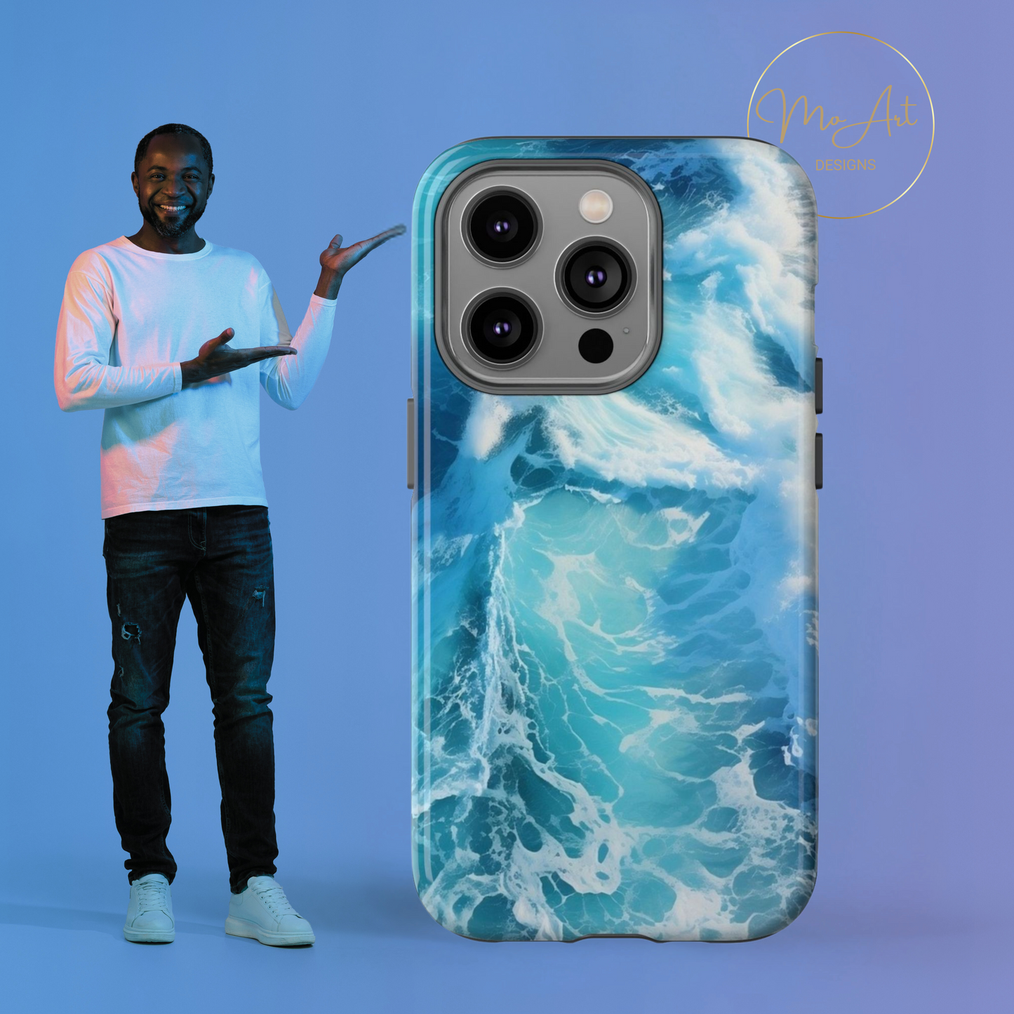 Crashing Ocean Waves - Tough Phone Case - iPhone or Samsung Phones