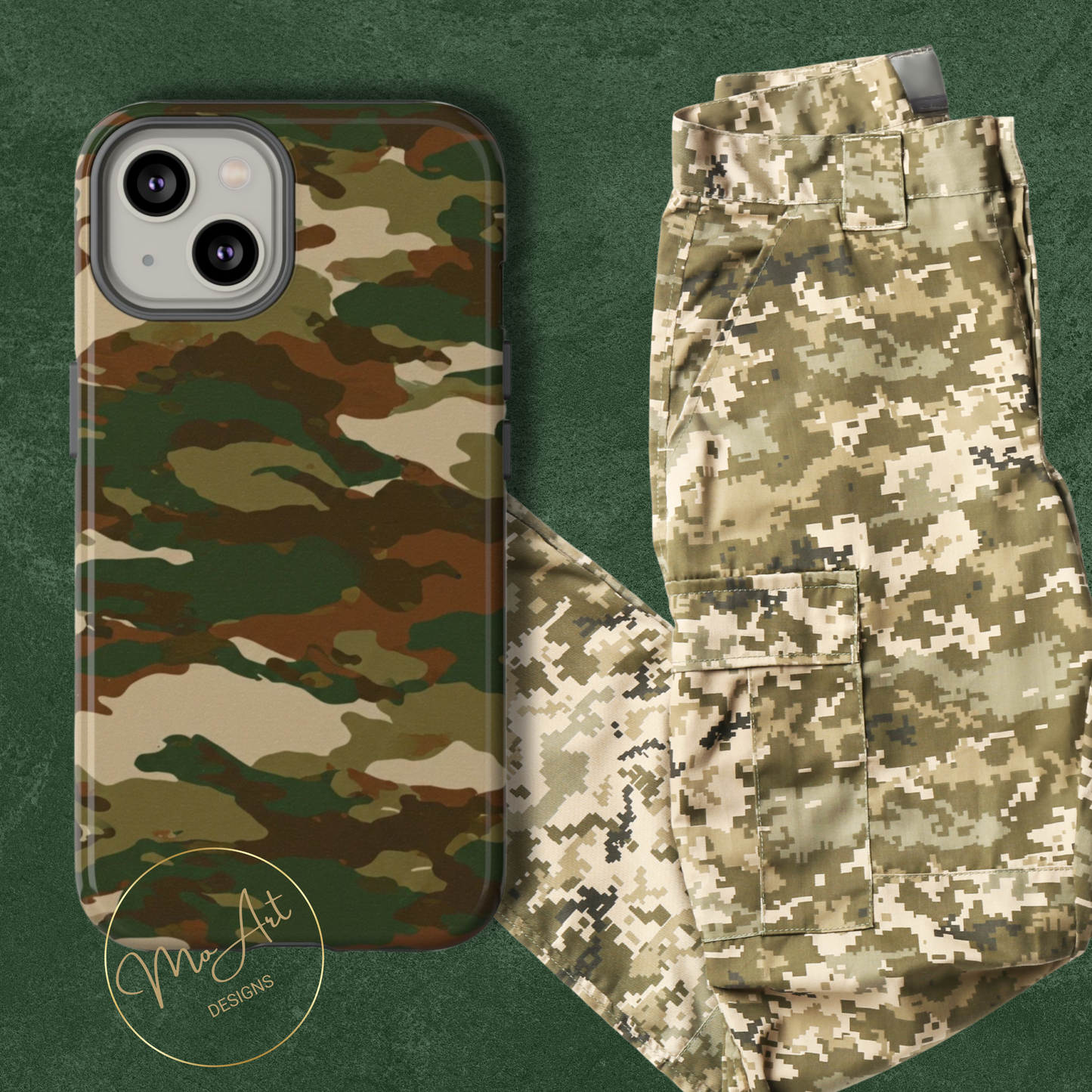 Camo Design - Tough Phone Case - iPhone or Samsung Phones