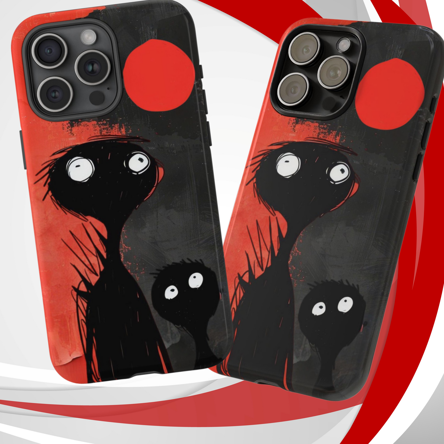 Scary Zombie People Phone Case, Tough Case Protective Smartphone Cover, Hard Shell Case, Unique Phone Accessories, Halloween