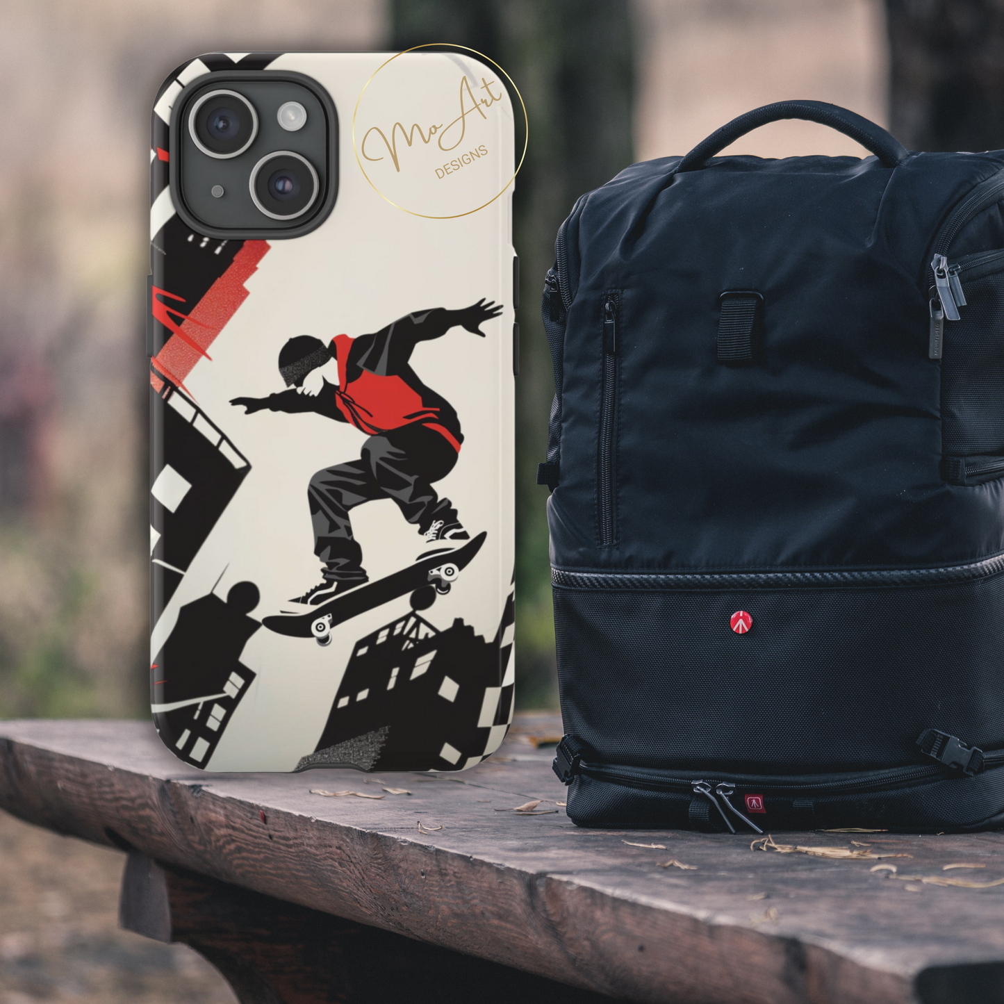 Skateboarding in the City - Tough Phone Case - iPhone or Samsung Phones