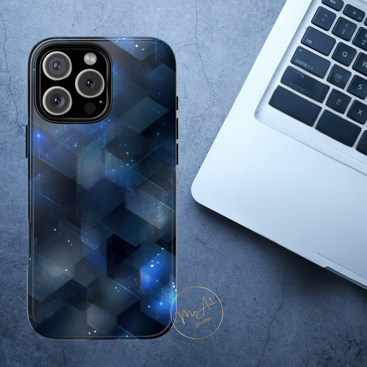 Futuristic Hexagon Design - Tough Phone Case - iPhone or Samsung Phones