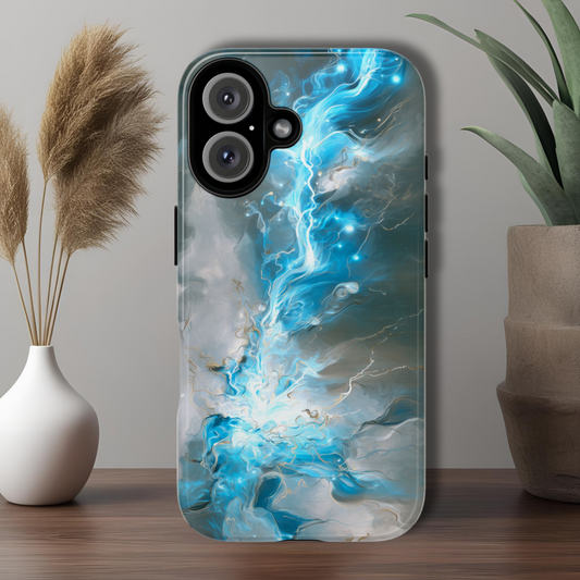 Blue Lightning Strike  - Tough Phone Case - iPhone or Samsung Phones